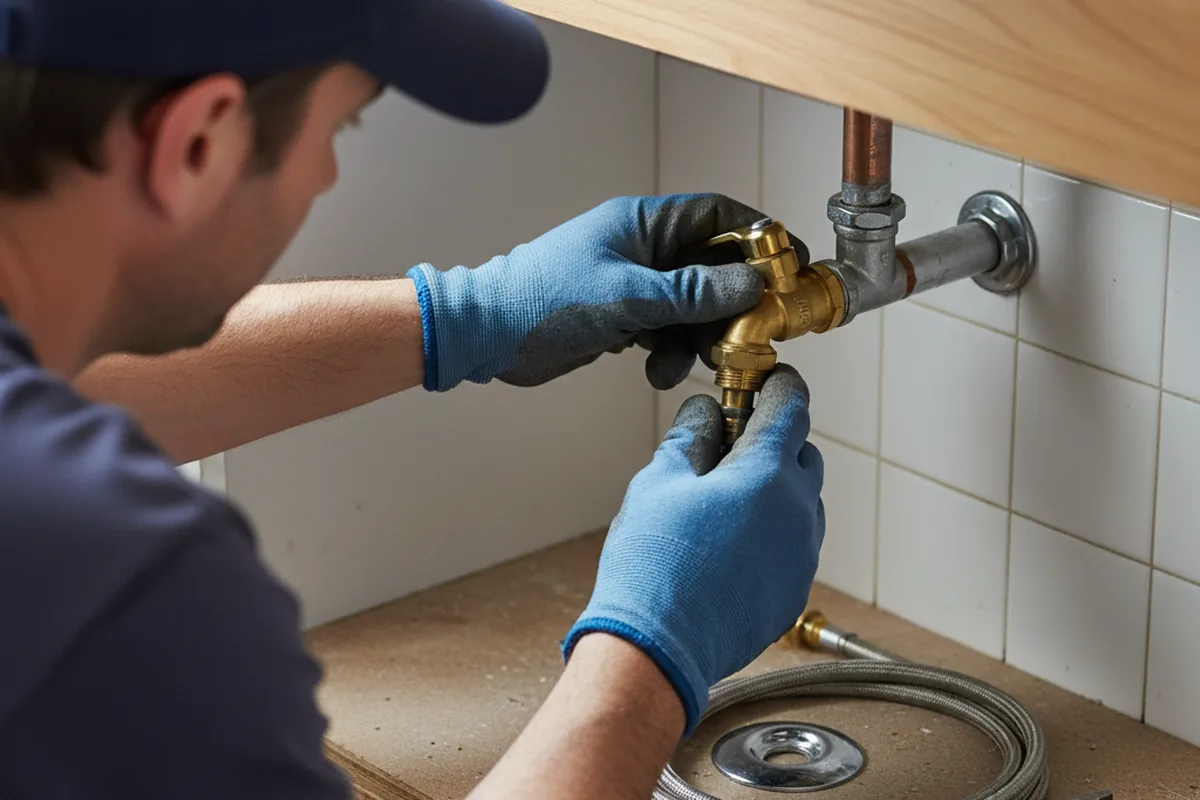 Shutoff valve and fitting work during Emergency Plumbing in Mescalero